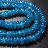 14 Inches - Wow Amazing Quality Gorgeous Natural Peacock Blue Colour Apatie - Smooth Polished Rondell Beads size 4 - 4.5 mm